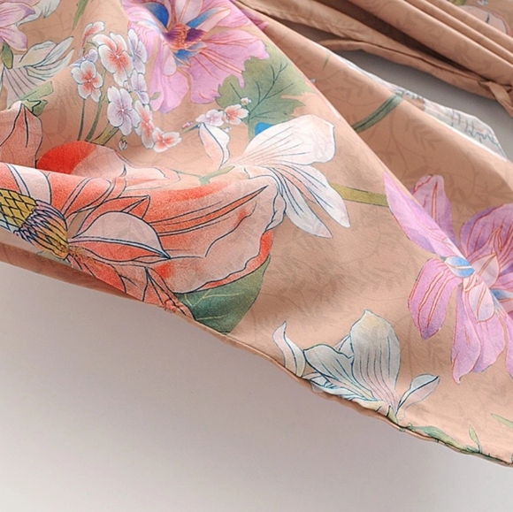 🔥LAST 1🔥NWT LIGHTWEIGHT PEACOCK PRINT BOHO KIMONO - Picture 10 of 12